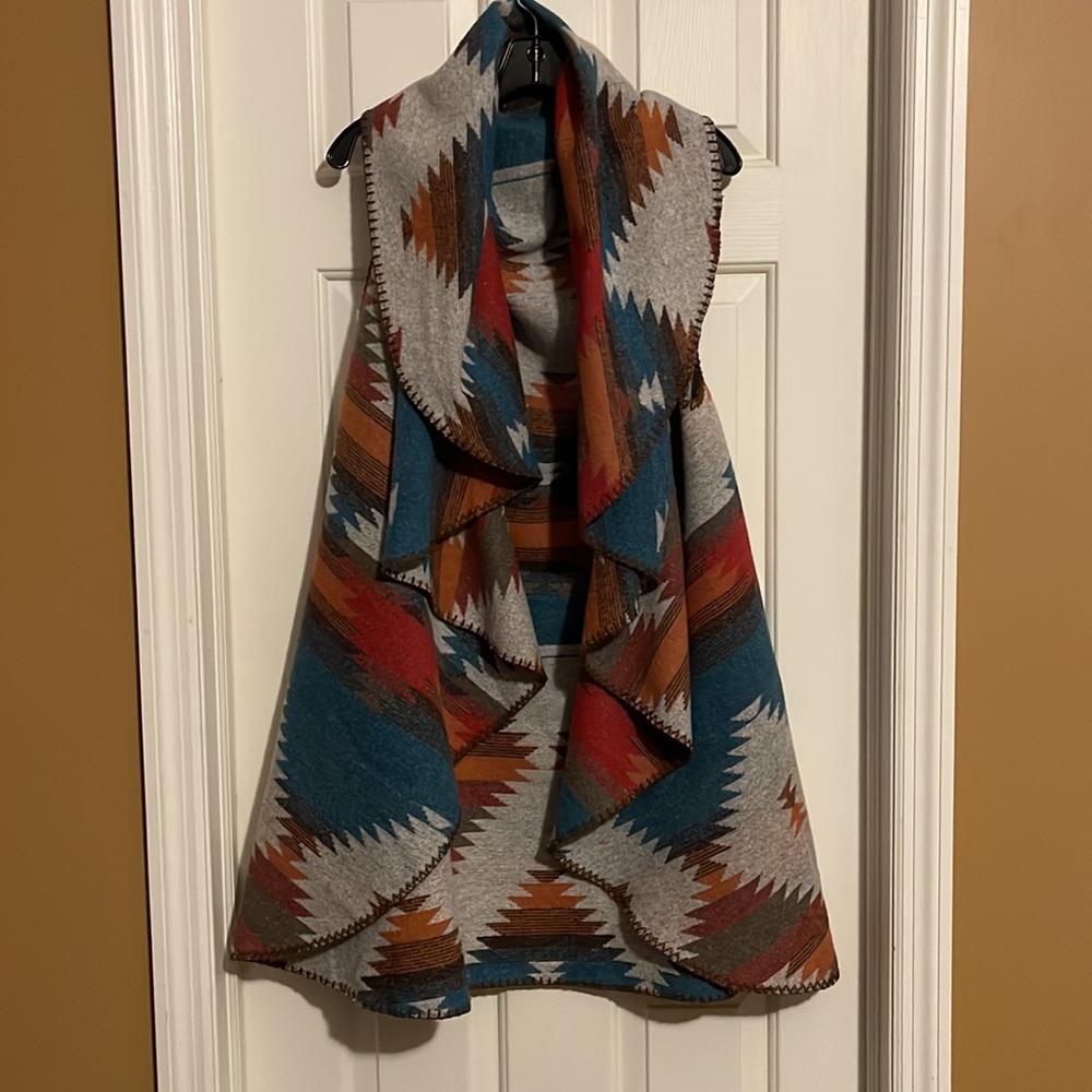 Aztec blanket vest